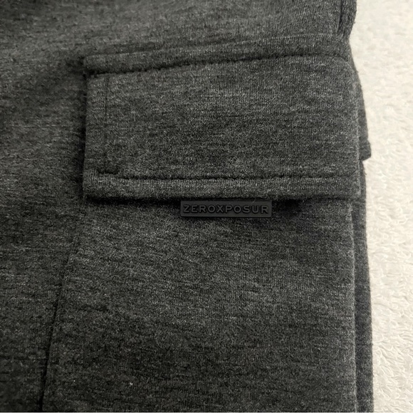 Zeroxposur Men's Medium Breathable Stretch Fabric Tech Fleece Jogger Charcoal - Picture 4 of 9